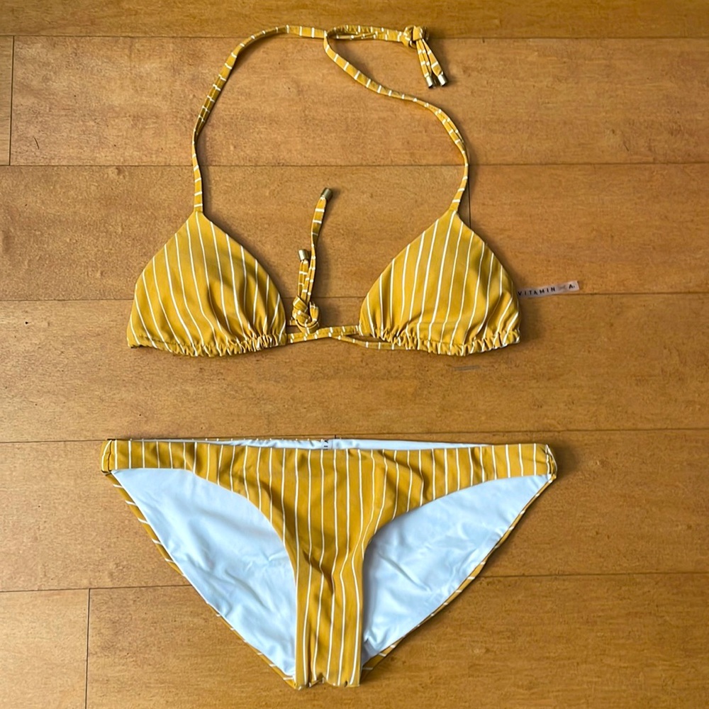 Vitamin A swimwear Dorada Stripe size 6/S